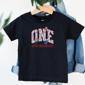 4th of July Birthday Matching Family Shirt Fourth of July Birthday Outfit Matching Mommy and Me Tee One Little Firecracker Independence Day