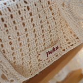 Handknit Cotton Lacy Slipover Vest: Tassel Tie Sleeveless Top