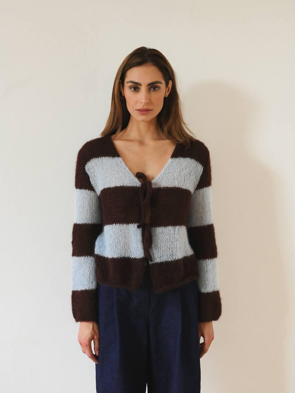 Handmade Mohair Knit Cardigan: Cozy Lightweight Sweater