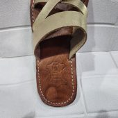 Gold Leather Moroccan Sandals For Women – Handmade Crisscross Flat Summer Shoes – Toe Ring Boho Slip-ons – Metallic Comfy Flats –