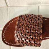 Moroccan Handmade Leather Sandals Women – Braided Slides, Strappy Summer Shoes, Open Toe Beach Sandals, Handcrafted Flat Leather Sandals