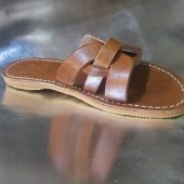 Handmade Moroccan Leather Sandals For Women – Brown Flat Shoes Gift