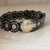 Vintage Moroccan Leather Concho Belt – Wide Studded Waist Belt For Women Halloween