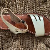 Blond Moroccan Leather Sandals – Handmade Women Flats – Custom Fit Design